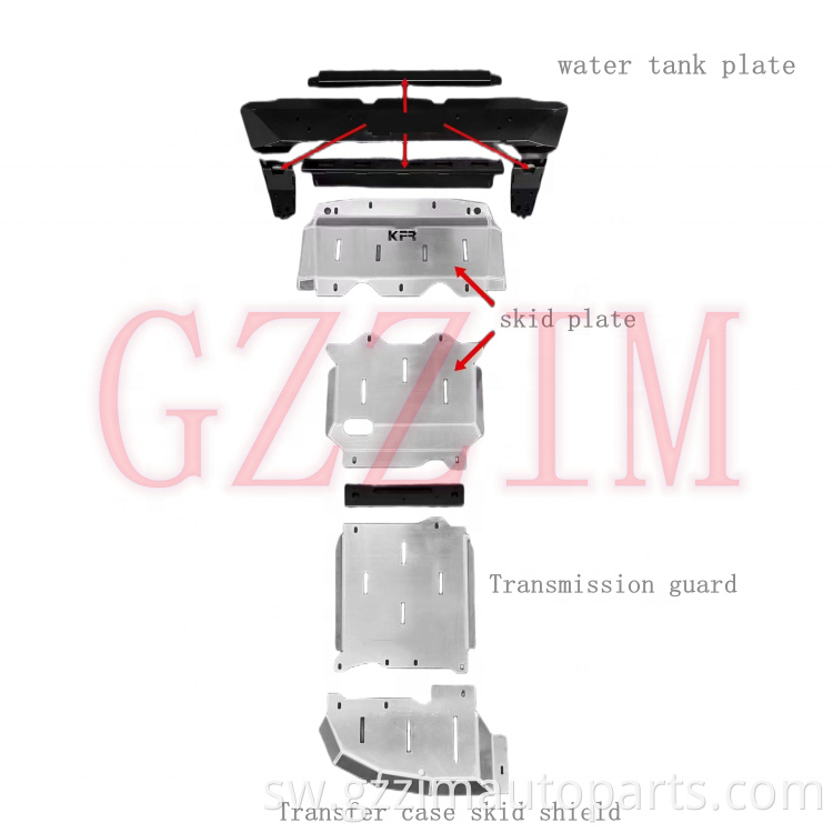 Stainless Steel Skid Plate Plate Transfer Case Skid Shield Water Tank Plate For Tundra 20221